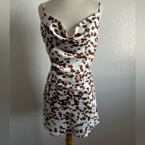 12th Tribe - Cow Print Slip Mini Dress